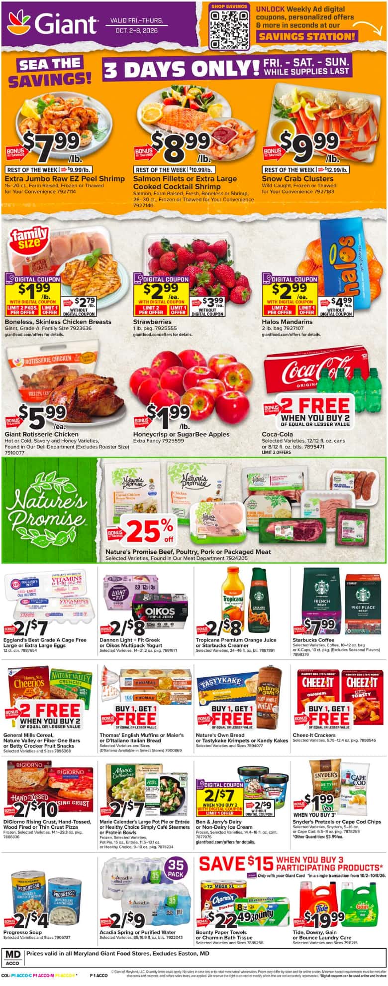 Giant Food Weekly Ad (Oct 9 - 15, 2026) Early Preview - Image 1 October 2 - 8