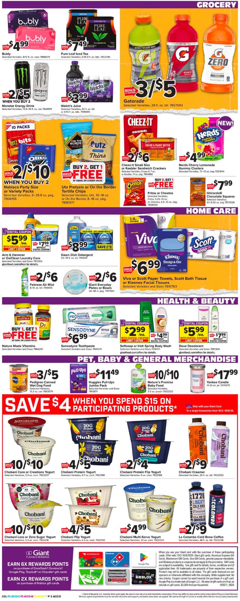Giant Food Weekly Ad (Oct 9 - 15, 2026) Early Preview - Image 2 October 2 - 8