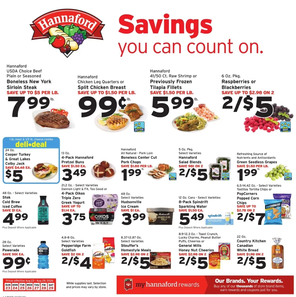 Hannaford Weekly Ad August 30 - September 5, 2026 - Image 1 August 23 - 29