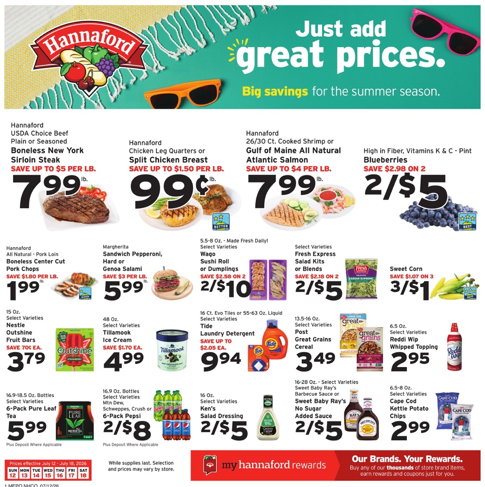 Hannaford Weekly Ad July 12 - 18, 2026 - Image 1 July 12 - 18