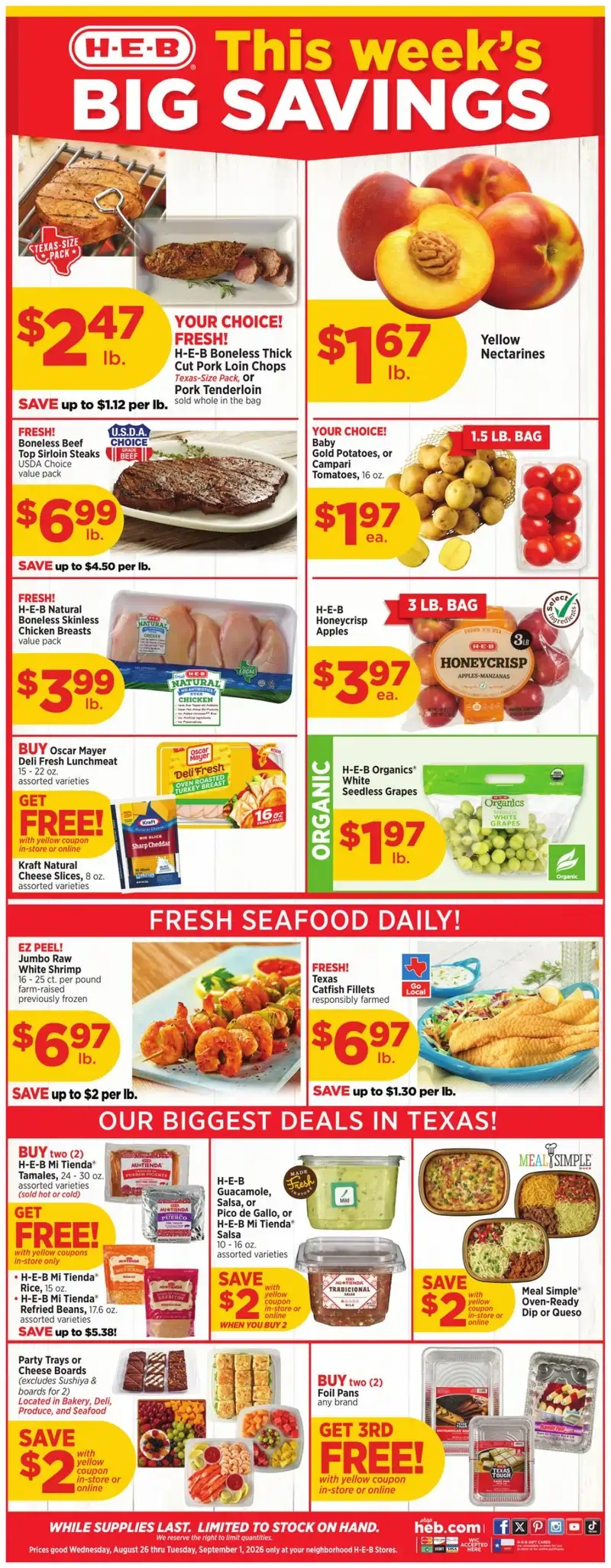 Heb Weekly Ad August 26 - September 1, 2026 - Image 1 August 26 - September 1