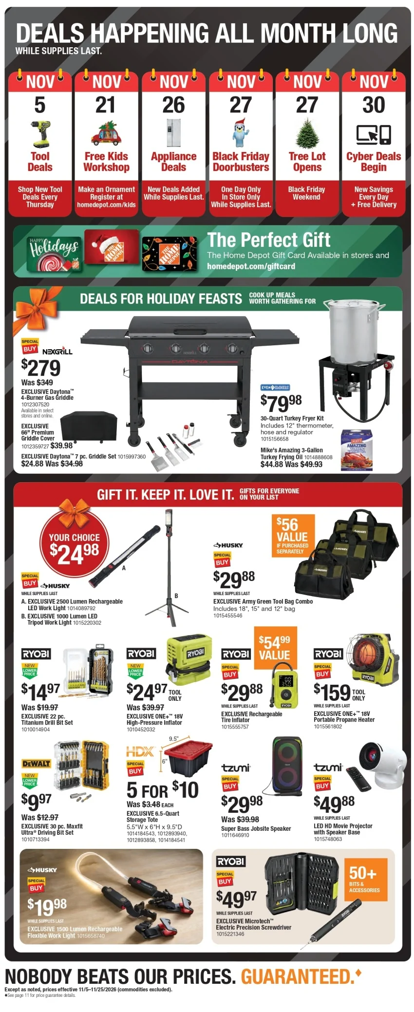 Nov 5 - 25 (Early Black Friday)