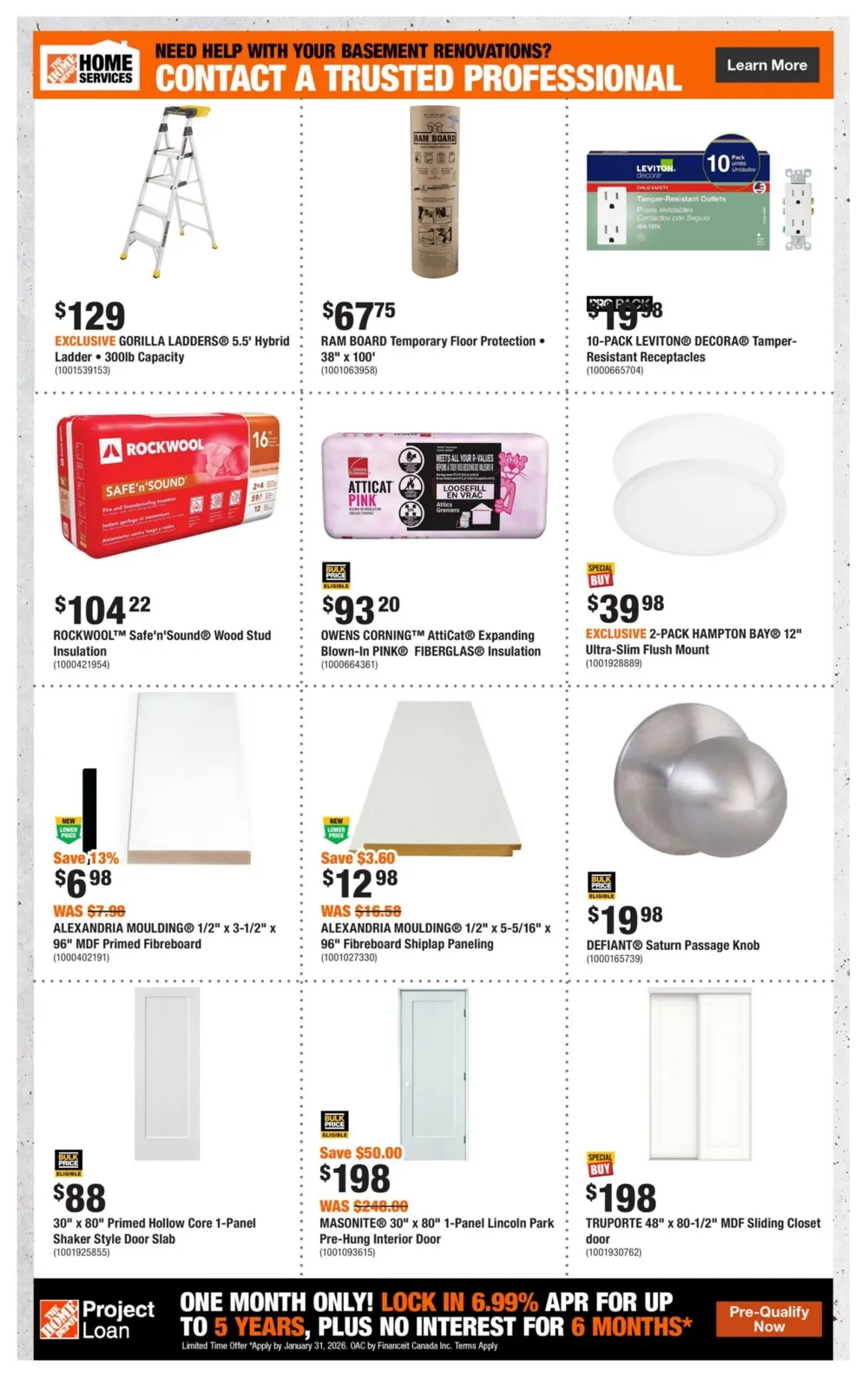 home depot flyer 1 14 7