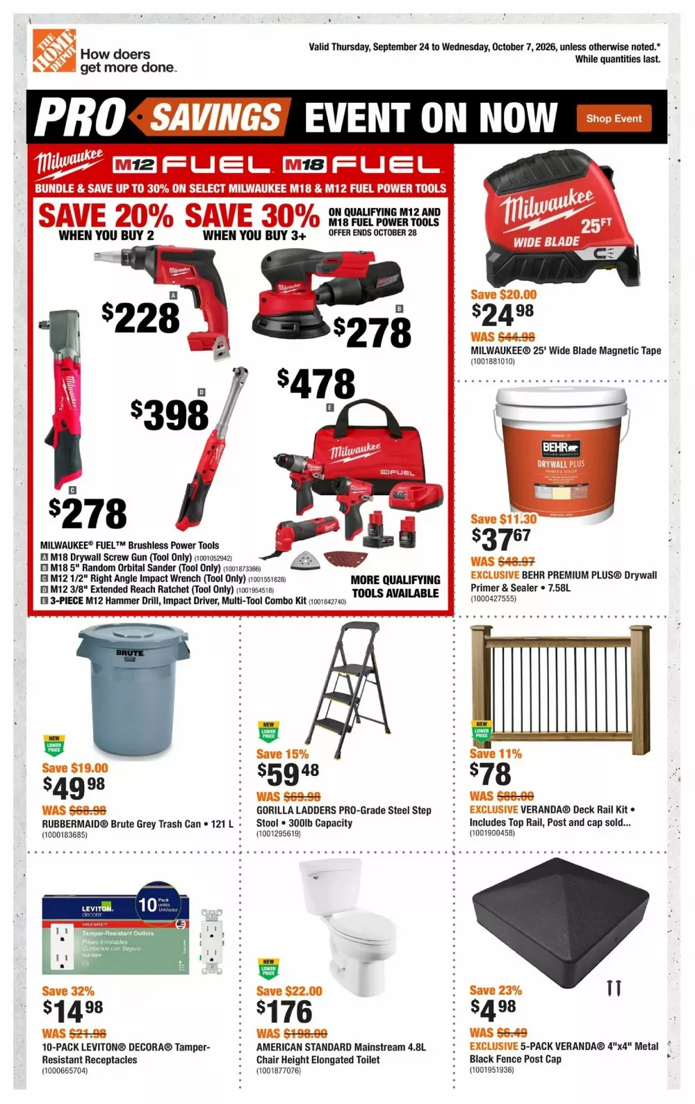 Home Depot Flyer (October 15 - 21, 2026) Preview - Image 1 Sept. 24 - Oct. 7