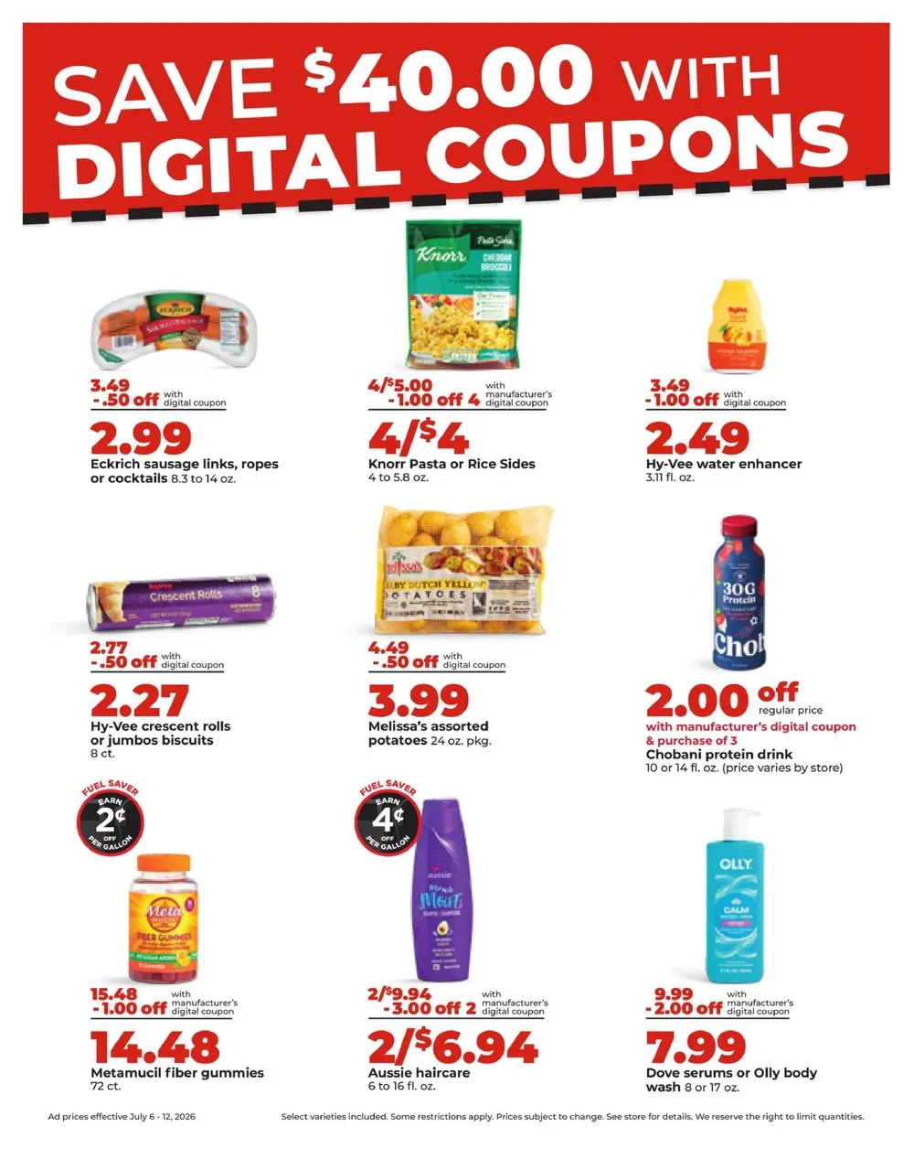 Hy Vee Weekly Ad July 6 - 12, 2026 - Image 1 July 6 - 12