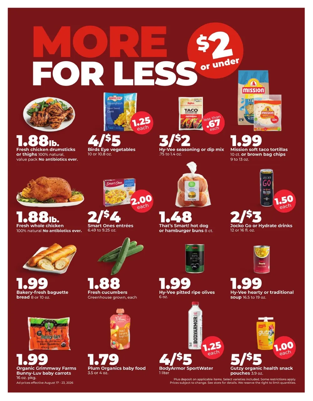 Hy Vee Weekly Ad August 17 - 23, 2026 - Image 1 August 17 - 23