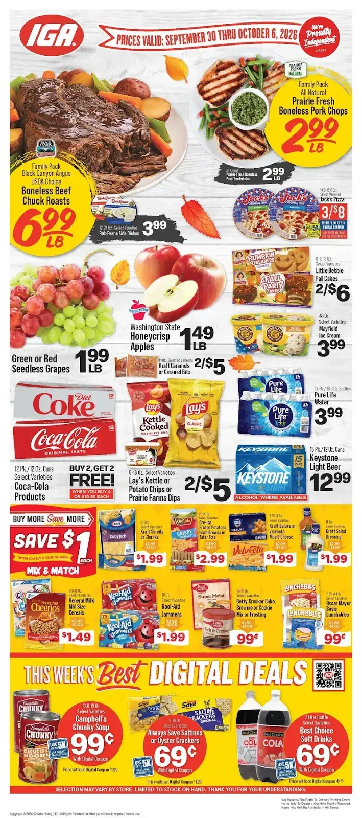 Iga Weekly Ad Deals September 30 – October 6, 2026 - Image 1 Sept. 30 - Oct. 6