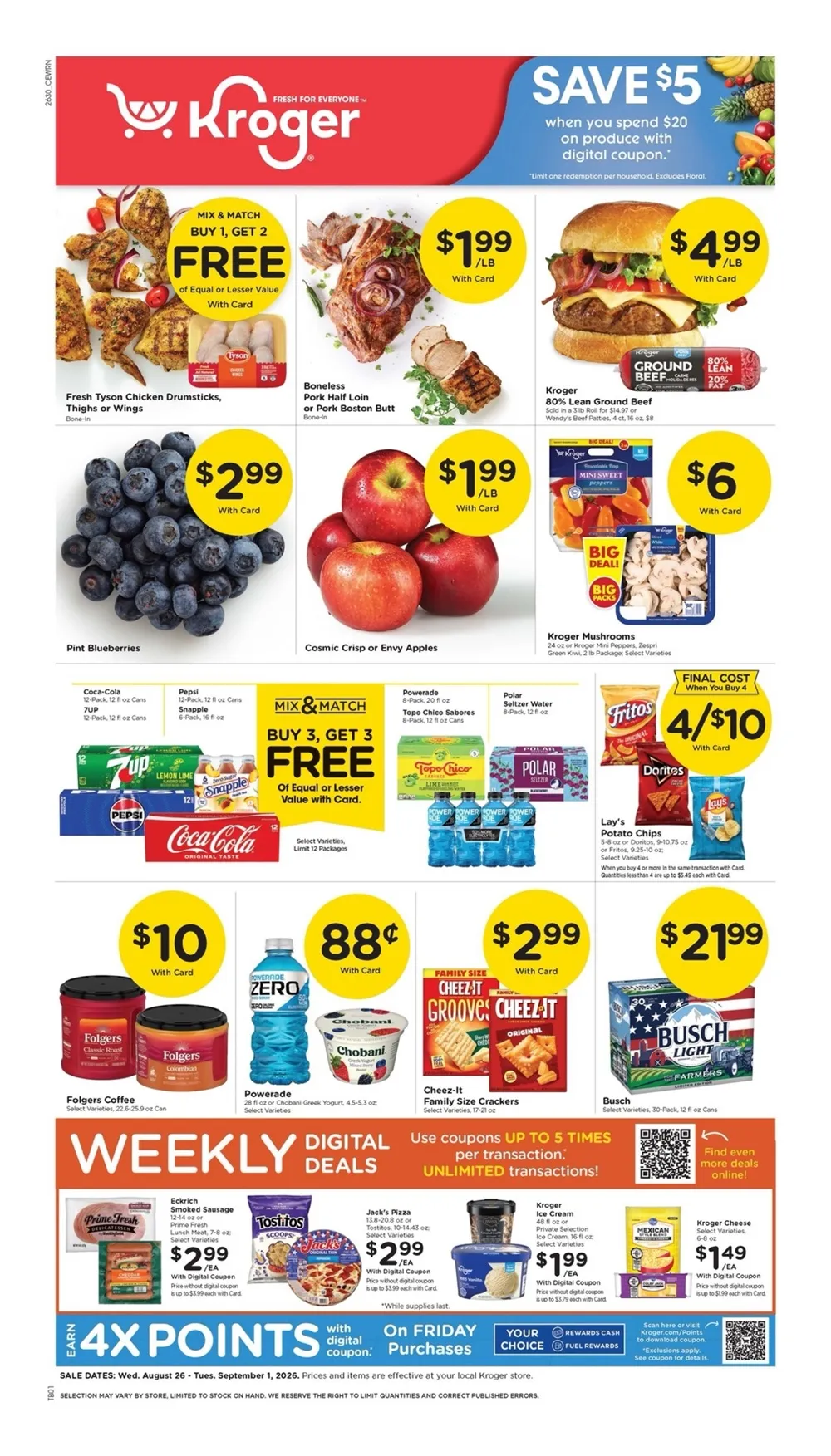 Kroger Weekly Ad September 2 - 8, 2026 - Image 1 August 26 - September 1