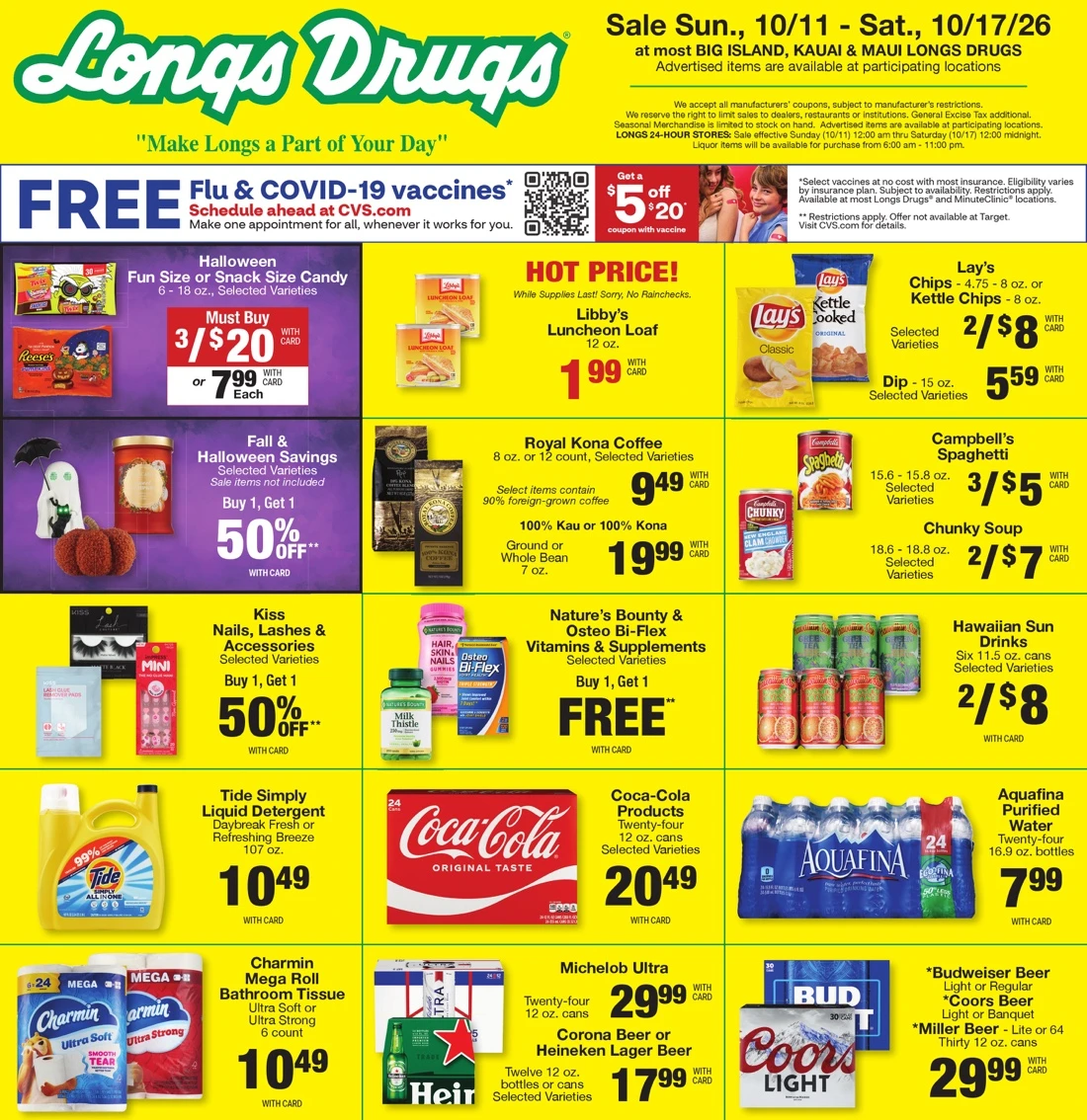 Longs Weekly Ad (October 11 – 17, 2026) Sneak Peek - Image 1 Oct. 11 - 17 (Big Island &Amp; Kauai &Amp; Maui)