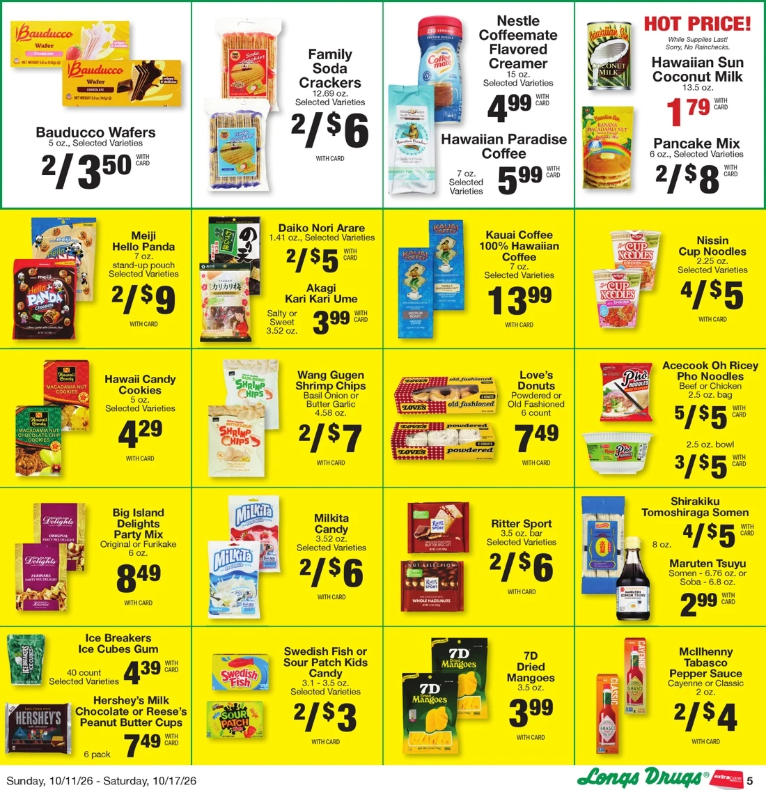 Longs Weekly Ad (October 11 – 17, 2026) Sneak Peek - Image 1 Oct. 11 - 17 (Big Island &Amp; Kauai &Amp; Maui)
