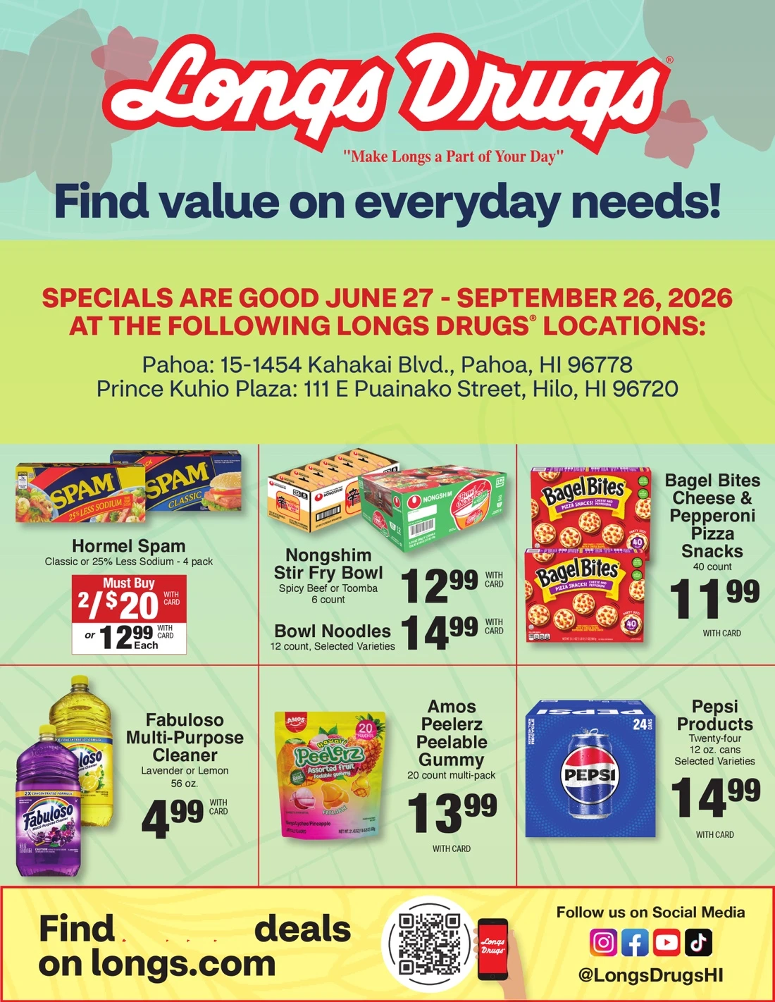 Longs Weekly Ad (October 11 – 17, 2026) Sneak Peek - Image 1 Oct. 11 - 17 (Big Island &Amp; Kauai &Amp; Maui)