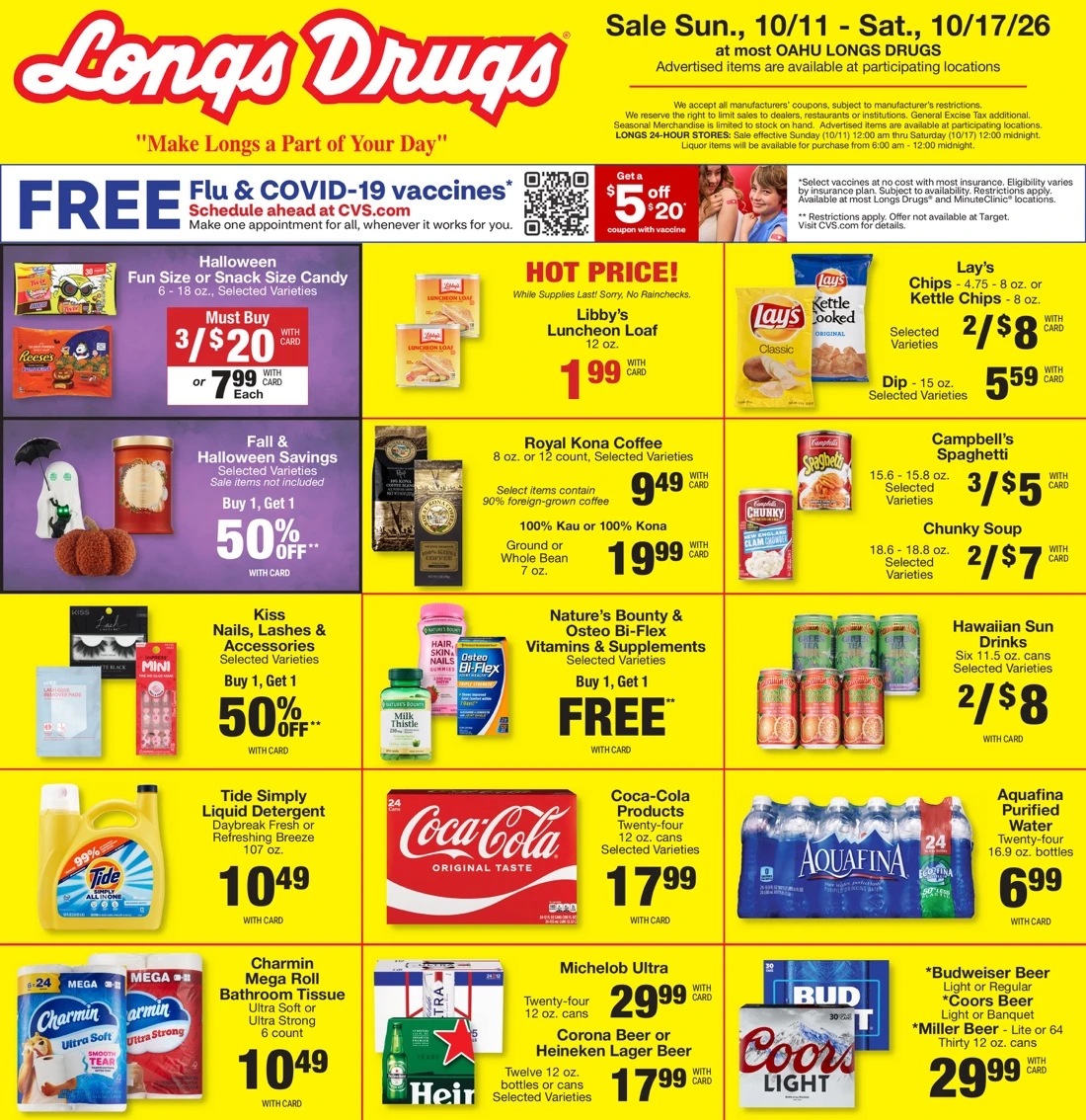 Longs Weekly Ad (October 11 – 17, 2026) Sneak Peek - Image 1 Oct. 11 - 17 (Oahu)