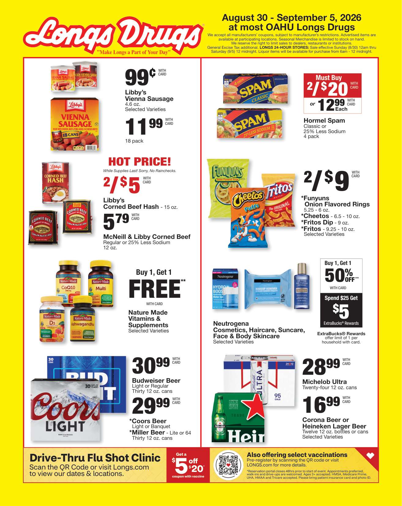 Longs Weekly Ad August 30 - September 5, 2026 - Image 1 Aug 30 - Sep 5