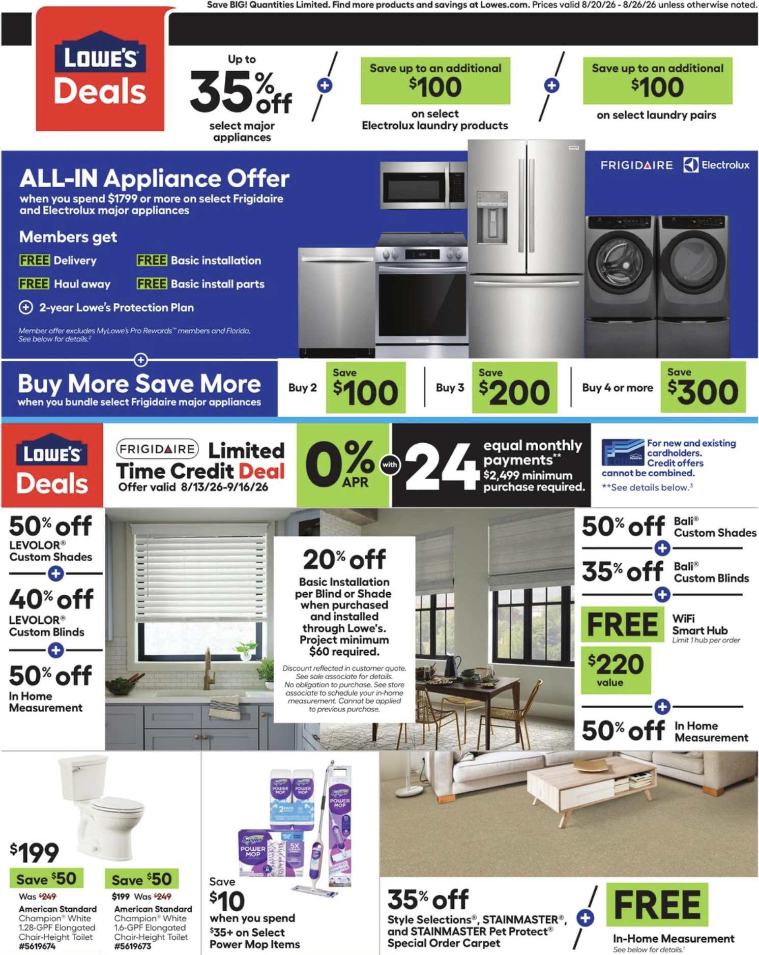 Lowe'S Weekly Ad August 27 - September 9, 2026 - Image 1 August 20 - 26