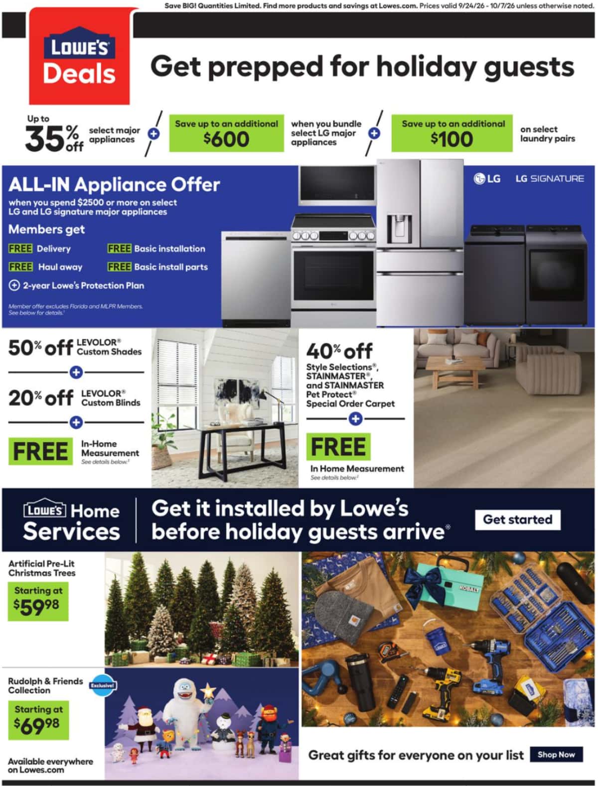 Lowe'S Weekly Ad October 15 - 21, 2026 - Image 1 Sept. 24 - Oct. 7