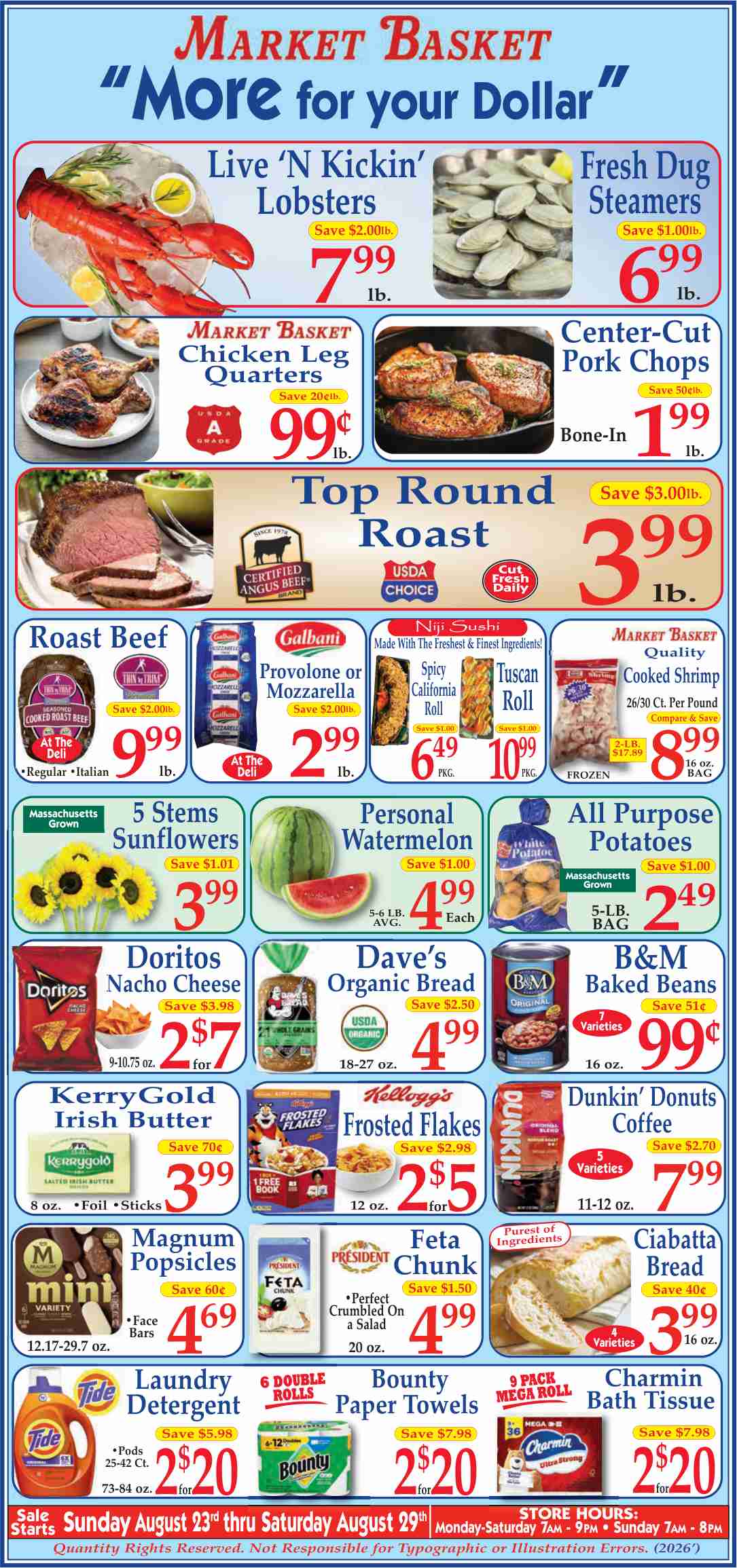 Market Basket Weekly Ad August 23 - 29, 2026 - Image 1 August 23 - 29