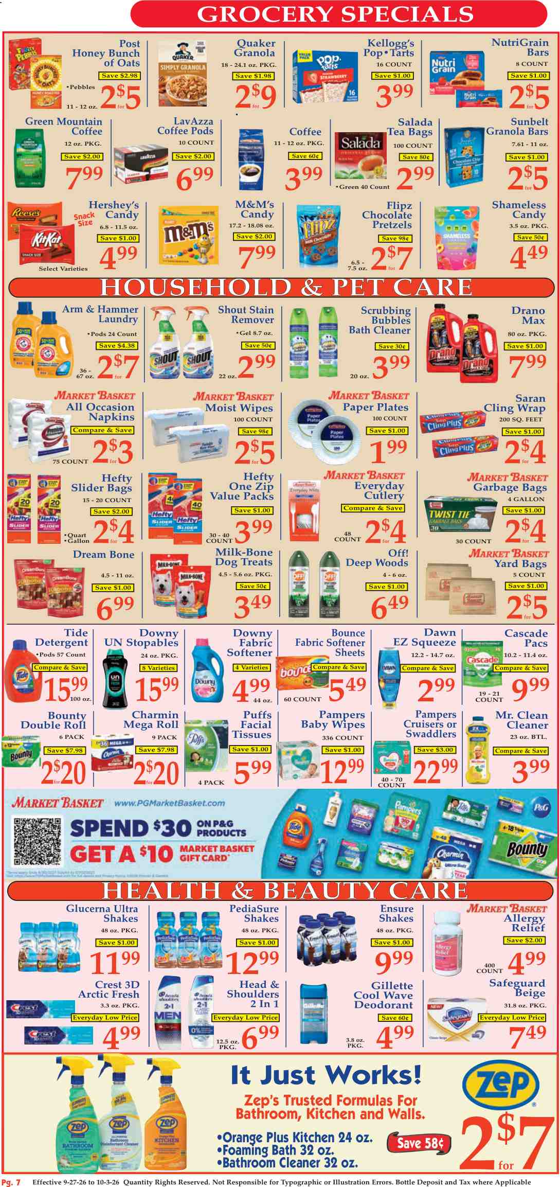 Market Basket Weekly Ad October 4 - 10, 2026 - Image 1 Sept. 27 - Oct. 3