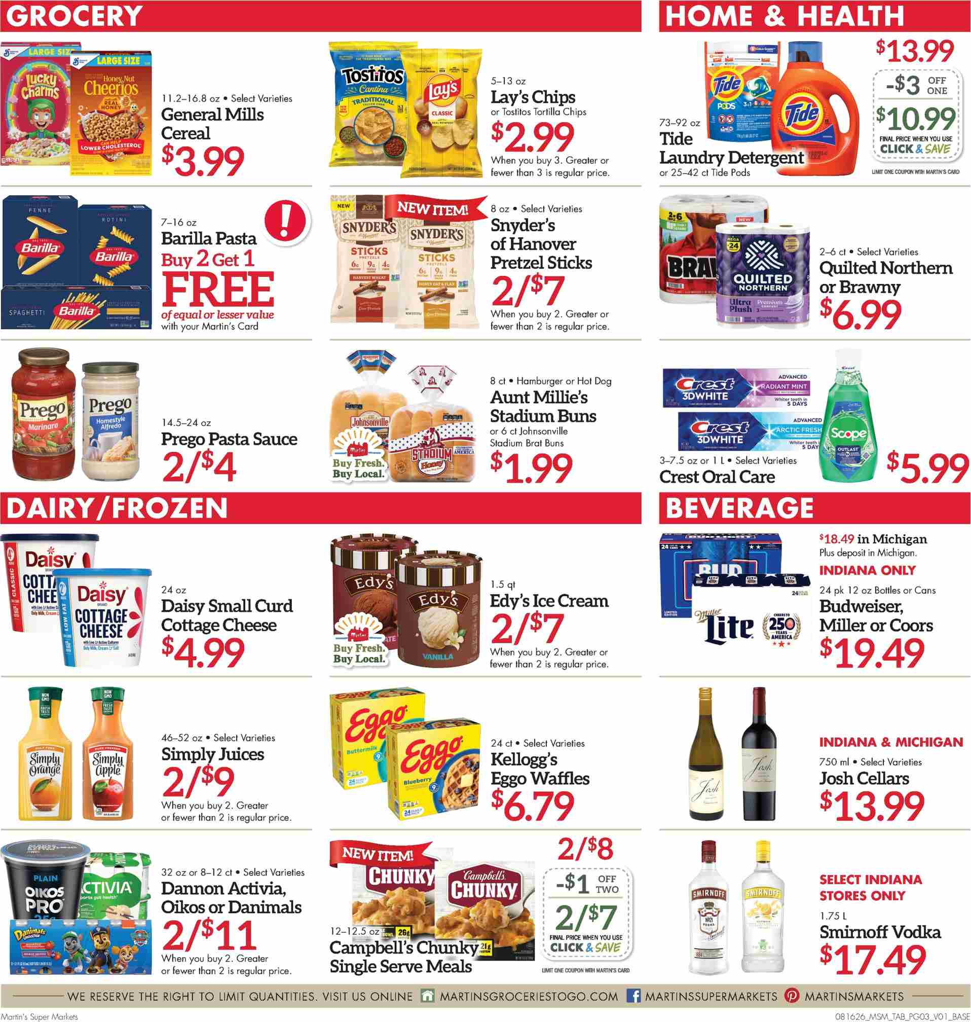 Martin’s Weekly Ad Deals August 16 - 22, 2026 - Image 1 August 16 - 22