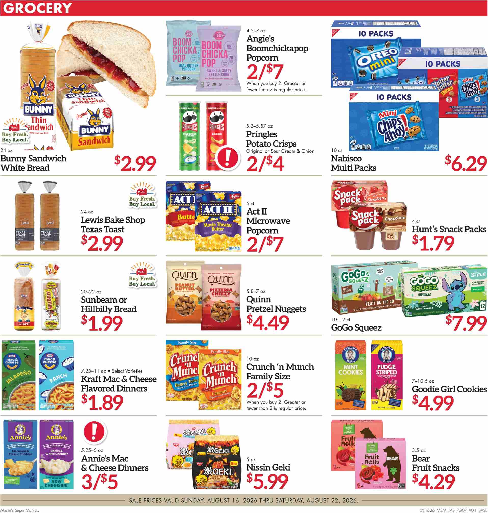 Martin’s Weekly Ad Deals August 16 - 22, 2026 - Image 1 August 16 - 22