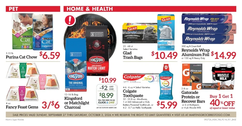 Martin’s Weekly Ad Deals September 27 - October 3, 2026 - Image 1 Sept. 27 - Oct. 3