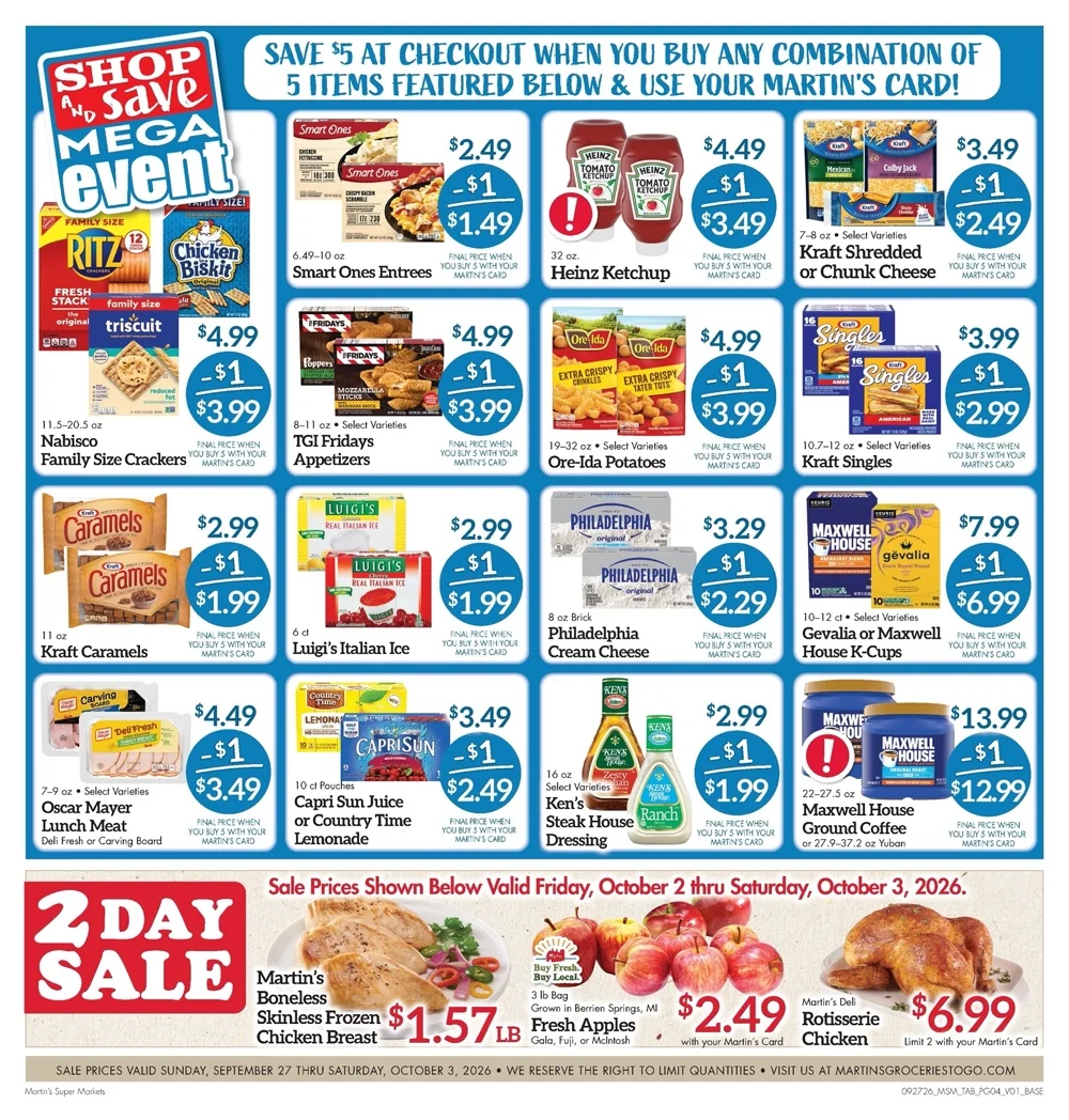 Martin’s Weekly Ad Deals September 27 - October 3, 2026 - Image 2 Sept. 27 - Oct. 3