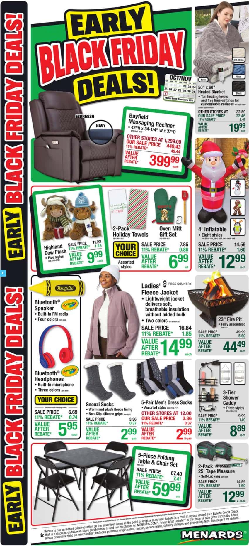 Menards Black Friday Ad Deals 2026 - Image 1 Oct 23 - Nov 1 (Early Black Friday Deals)