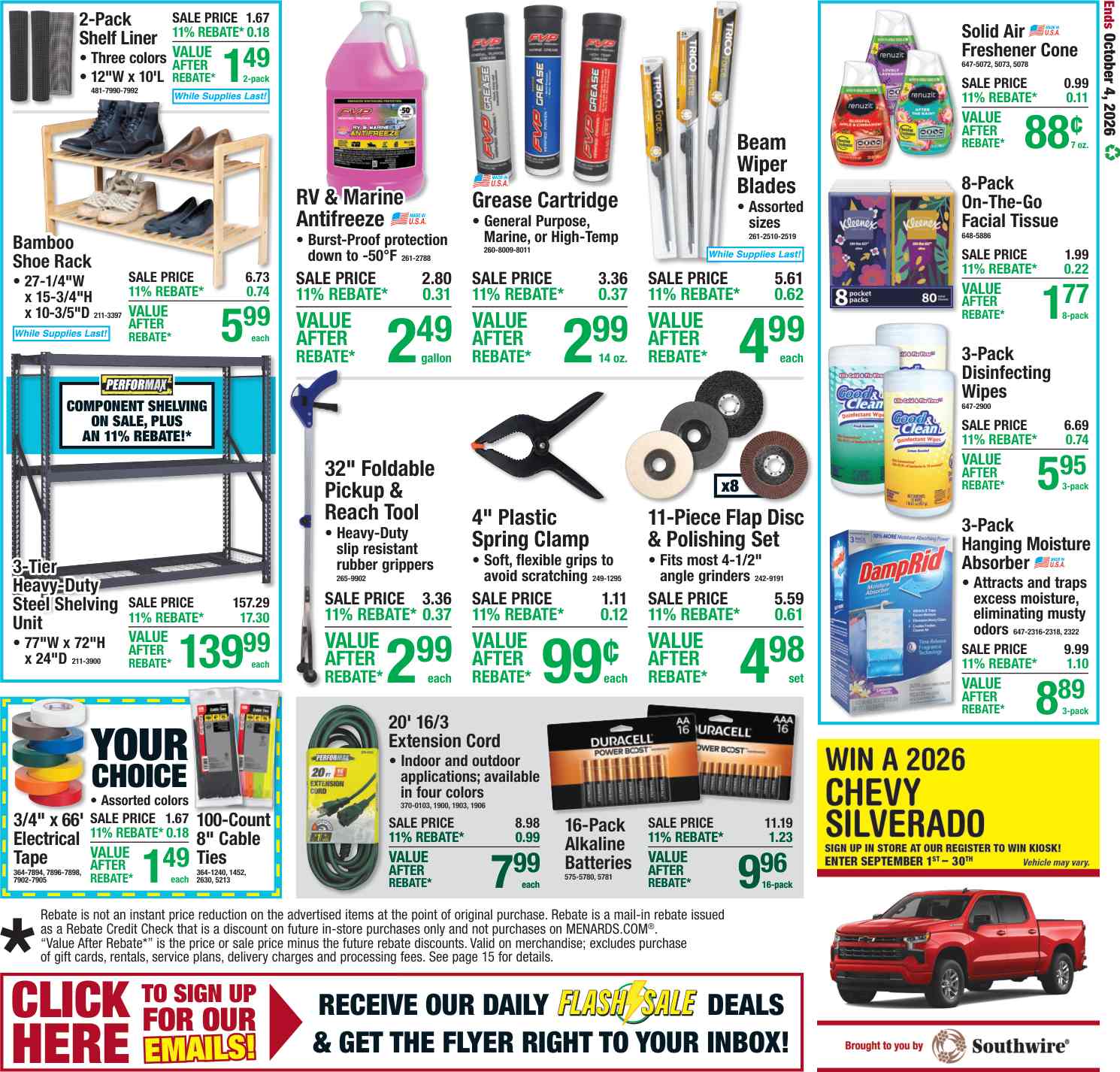 Menards Weekly Ad September 24 - October 4, 2026 - Image 2 Sept. 24 - Oct. 4
