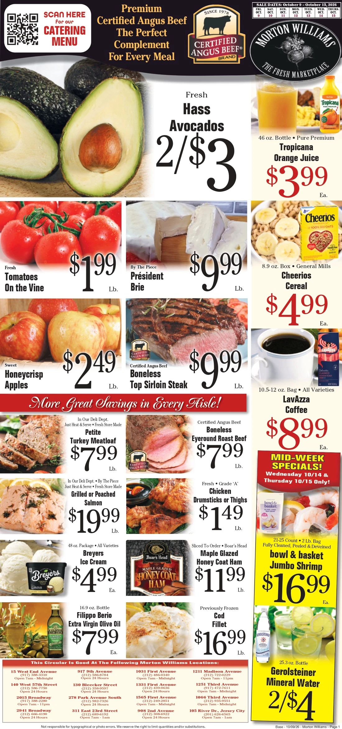 Morton Williams Weekly Ad (Oct 9 - 15, 2026) - Image 1 Manhattan / Jersey City