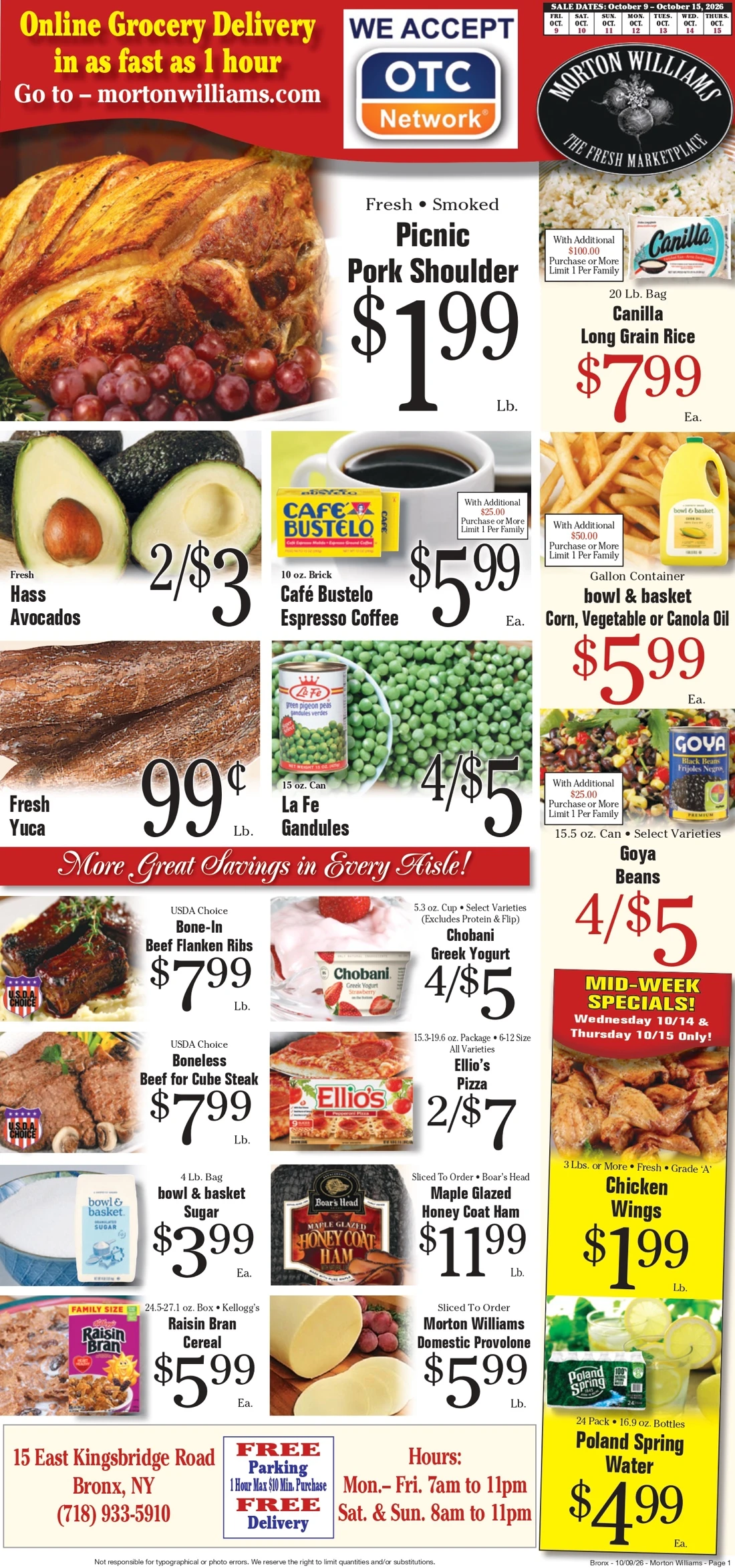 Morton Williams Weekly Ad (Oct 9 - 15, 2026) - Image 1 Bronx