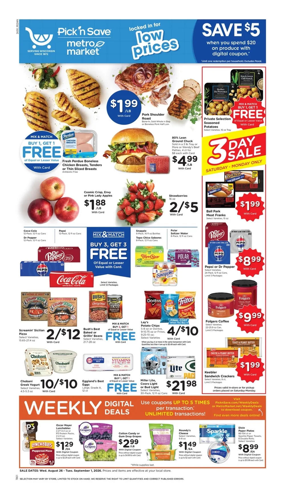 Pick N Save Weekly Ad August 26 - September 1, 2026 - Image 1 August 26 - September 1