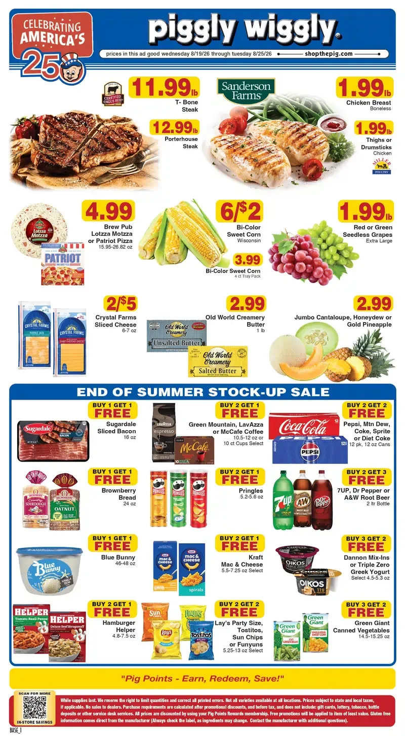 Piggly Wiggly Weekly Ad August 19 - 25, 2026 - Image 1 August 19 - 25