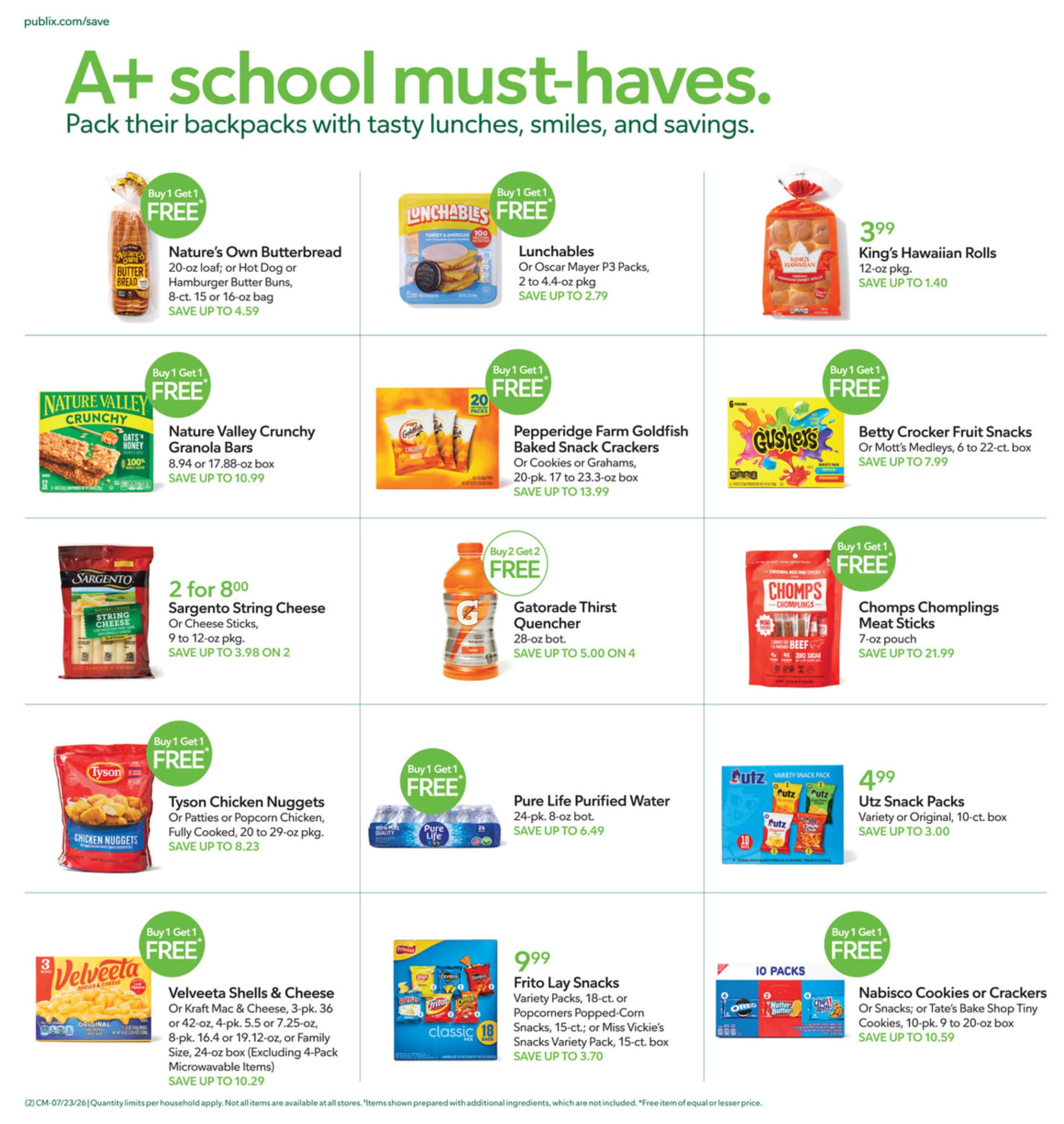Publix Weekly Ad July 29 - August 4, 2026 - Image 2 July 22 - 28