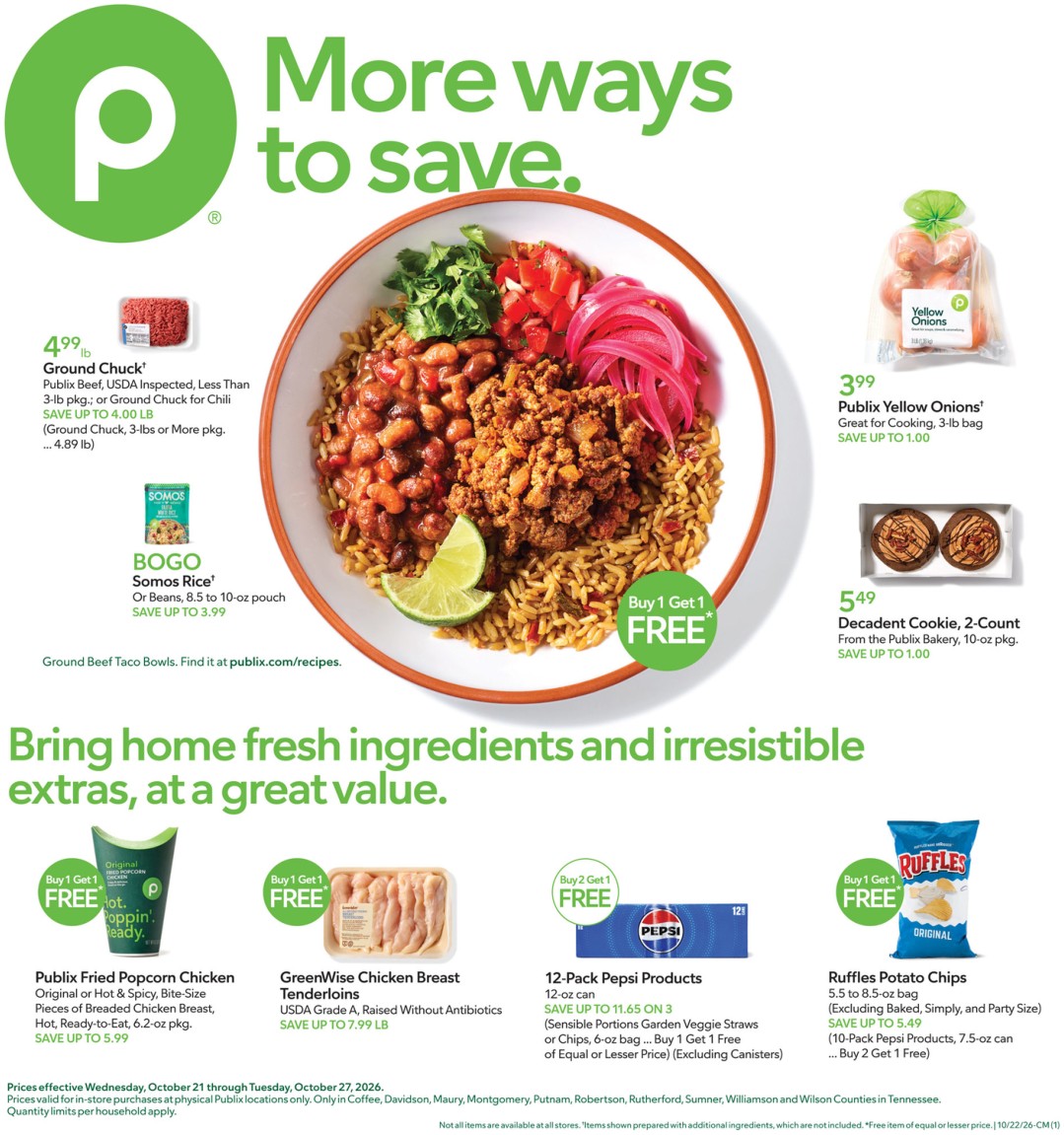 Publix Weekly Ad (Oct 28 - Nov 3, 2026) Sneak Peek - Image 1 Oct 21 - 27