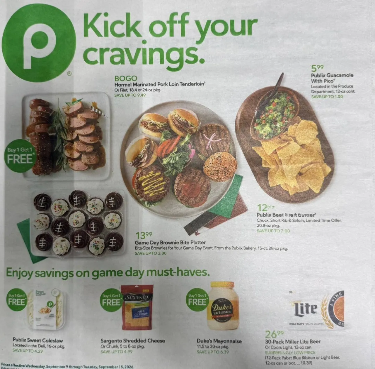 Publix Weekly Ad September 9 - 15, 2026 - Image 1 September 9 - 15