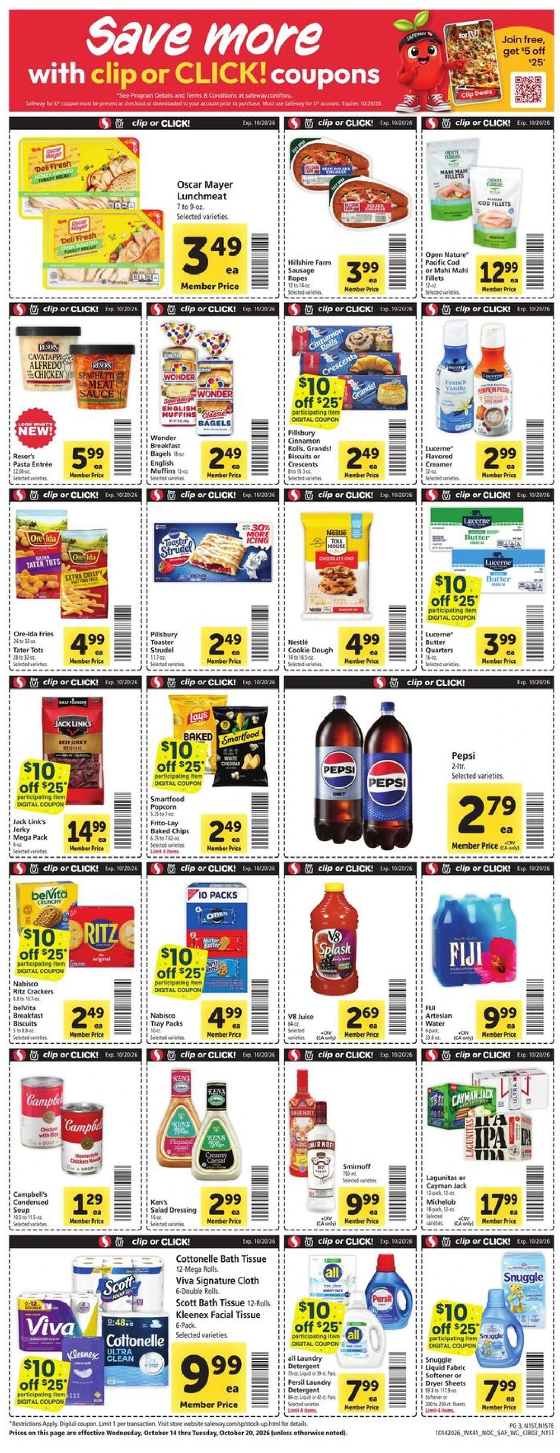 Safeway Weekly Ad (October 14 - 20, 2026) - Image 1 Oct 14 - 20