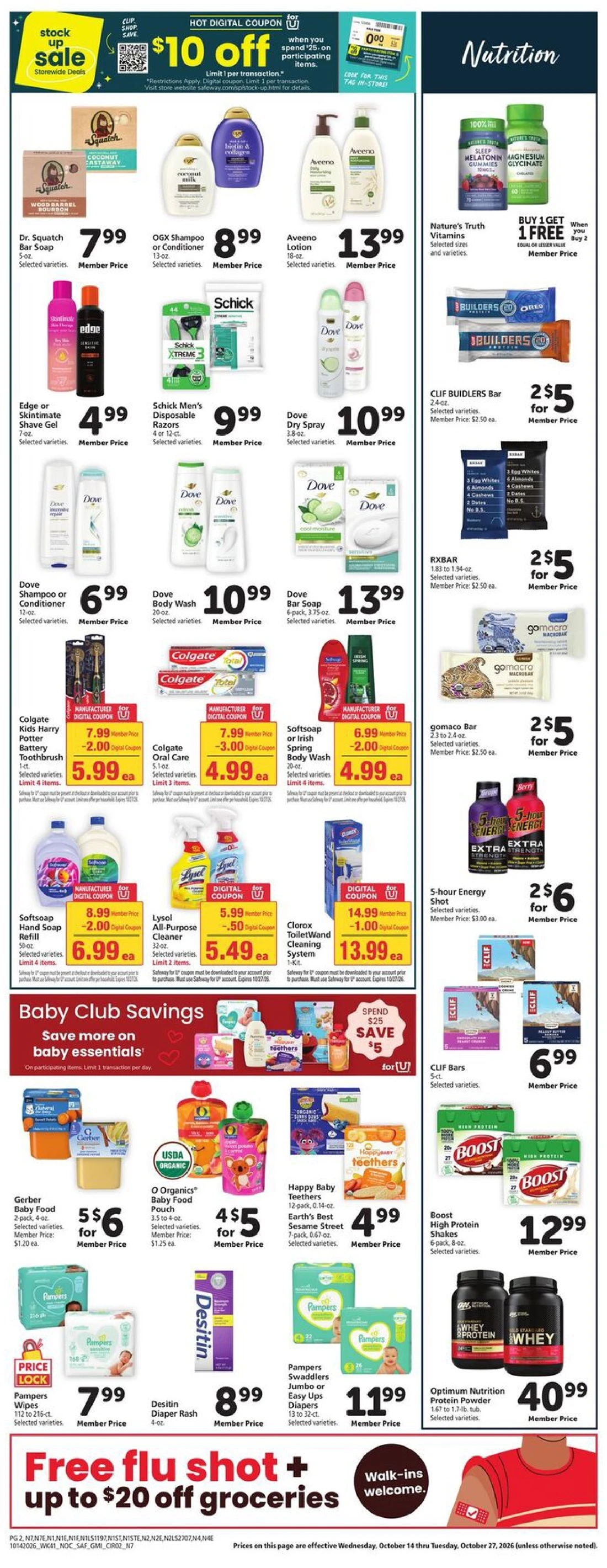 Safeway Weekly Ad (October 14 - 20, 2026) - Image 1 Oct 14 - 20