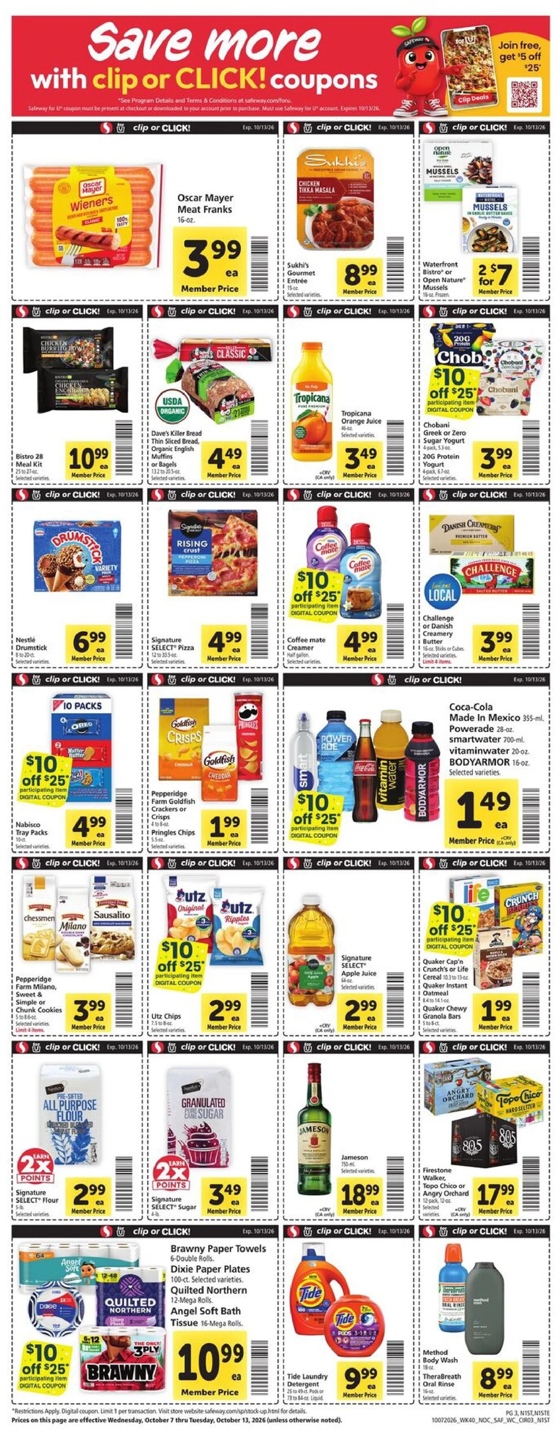 Safeway Weekly Ad (October 14 - 20, 2026) - Image 1 Oct 7 - 13