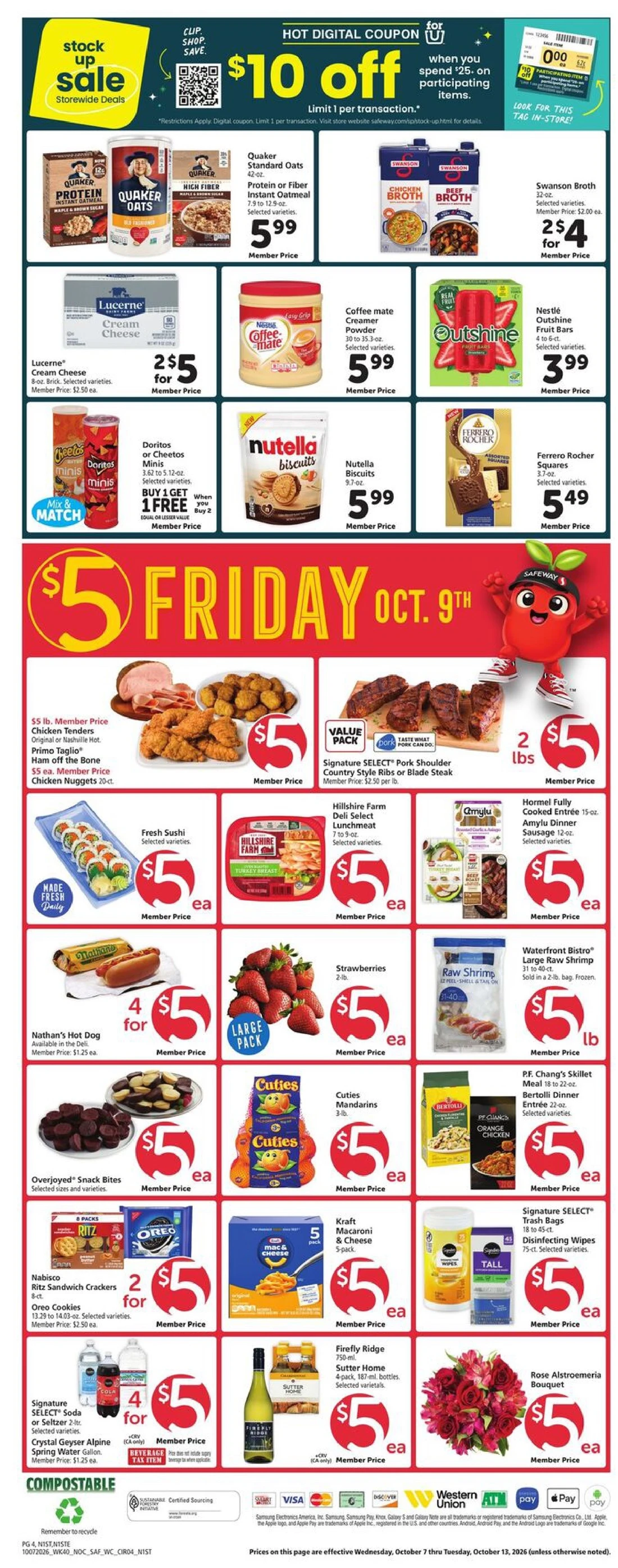 Safeway Weekly Ad (October 14 - 20, 2026) - Image 2 Oct 7 - 13