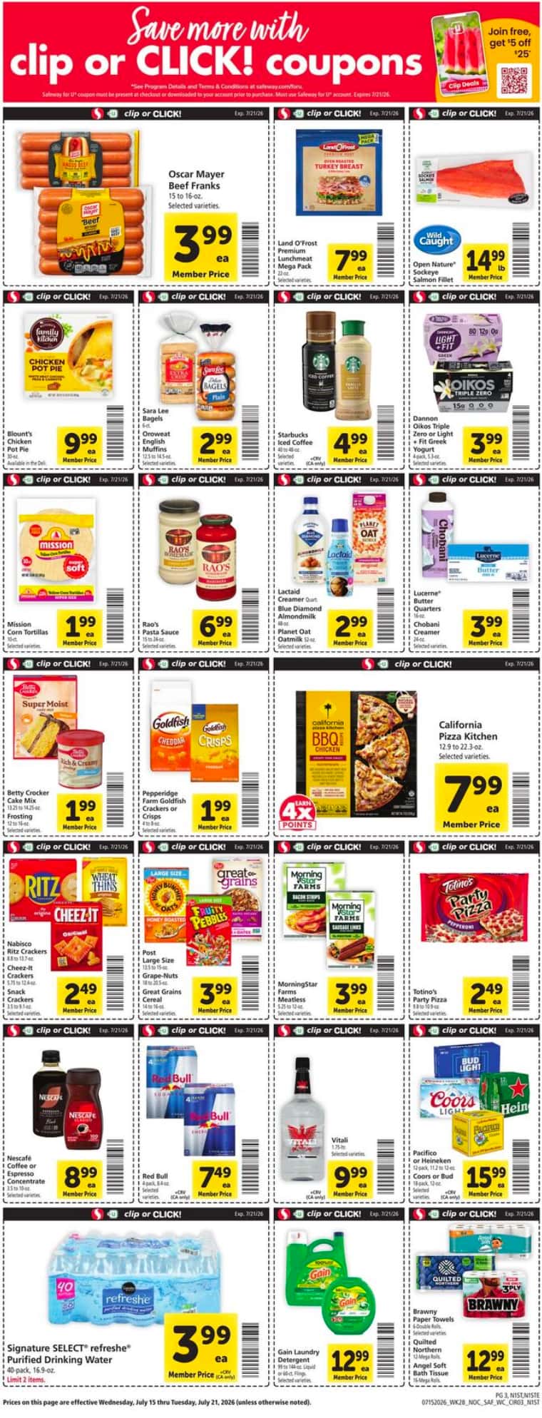 Safeway Weekly Ad July 22 - 28, 2026 - Image 1 July 15 - 21