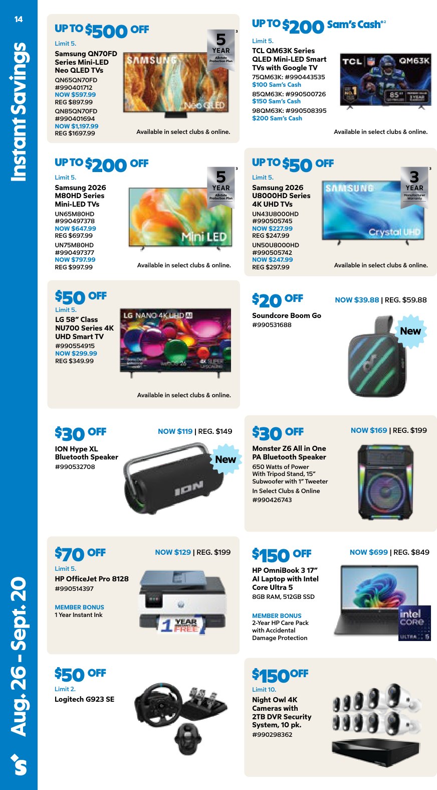 Sam'S Club Weekly Ad August 26 - September 20, 2026 - Image 4 August 26 - September 20
