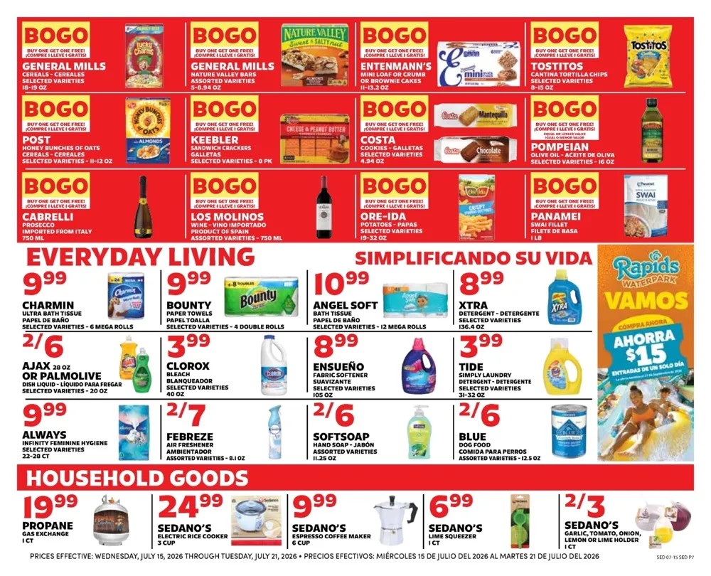 Sedano'S Weekly Ad July 22 - 28, 2026 - Image 1 July 15 - 21