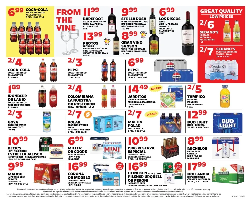 Sedano'S Weekly Ad July 22 - 28, 2026 - Image 2 July 15 - 21