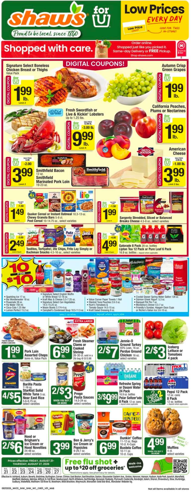 Shaw’s Weekly Ad August 28 - September 3, 2026 - Image 1 August 21 - 27