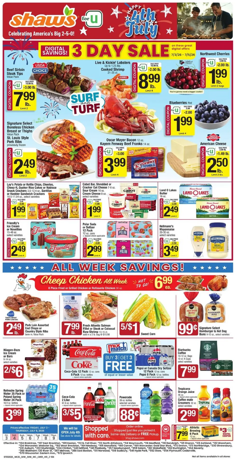Shaw’s Weekly Ad July 10 - 16, 2026 - Image 1 July 3 - 9