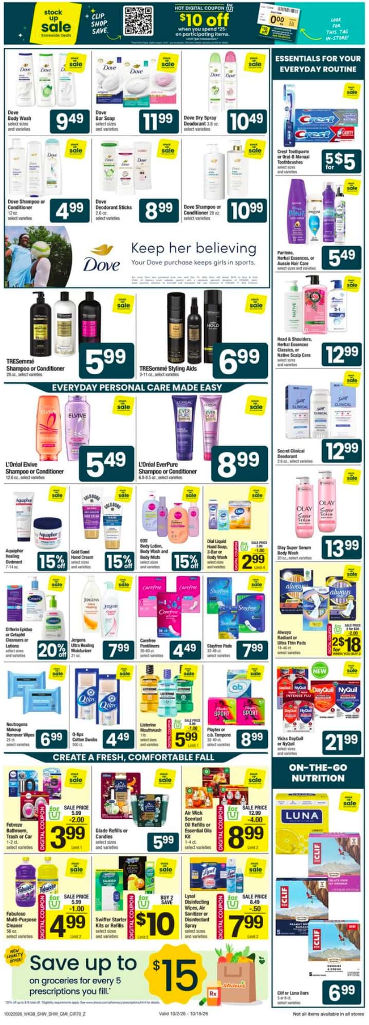 Shaw’s Weekly Ad (October 9 - 15, 2026) Early Preview - Image 1 October 2 - 8