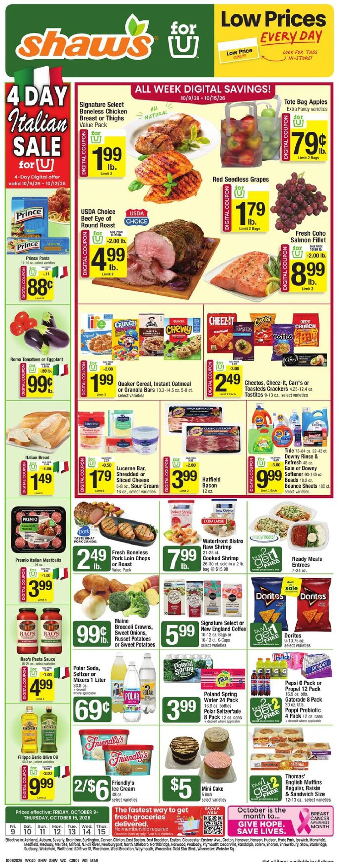 Shaw’s Weekly Ad (October 9 - 15, 2026) Early Preview - Image 1 Oct 9 - 15