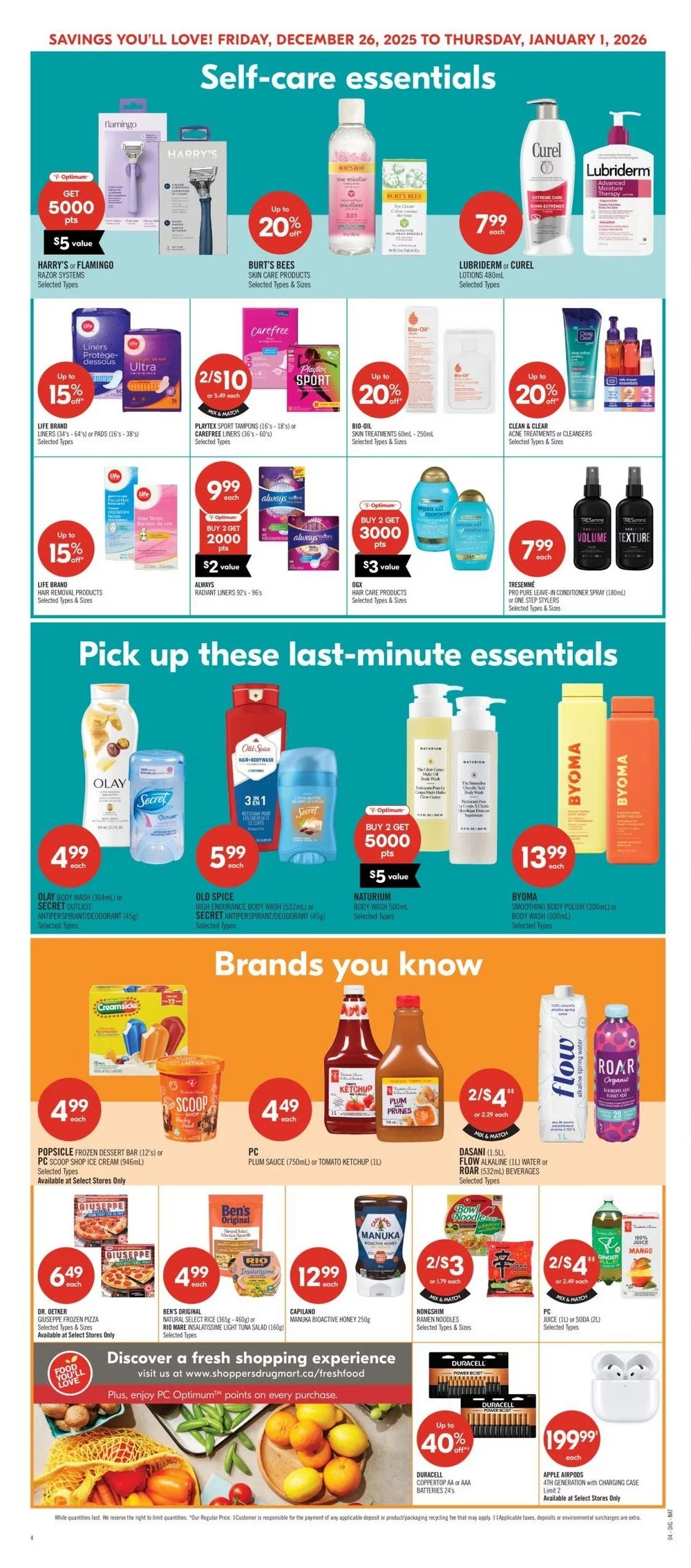 shoppers drug mart flyer december 26 jan 1 15