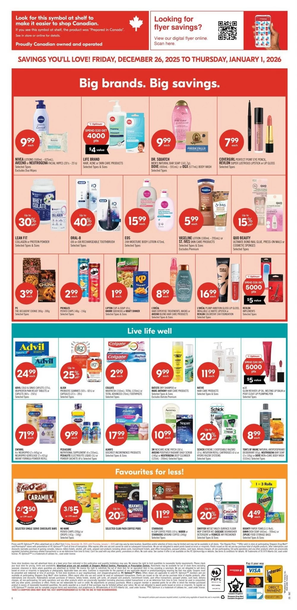 shoppers drug mart flyer december 26 jan 1 16