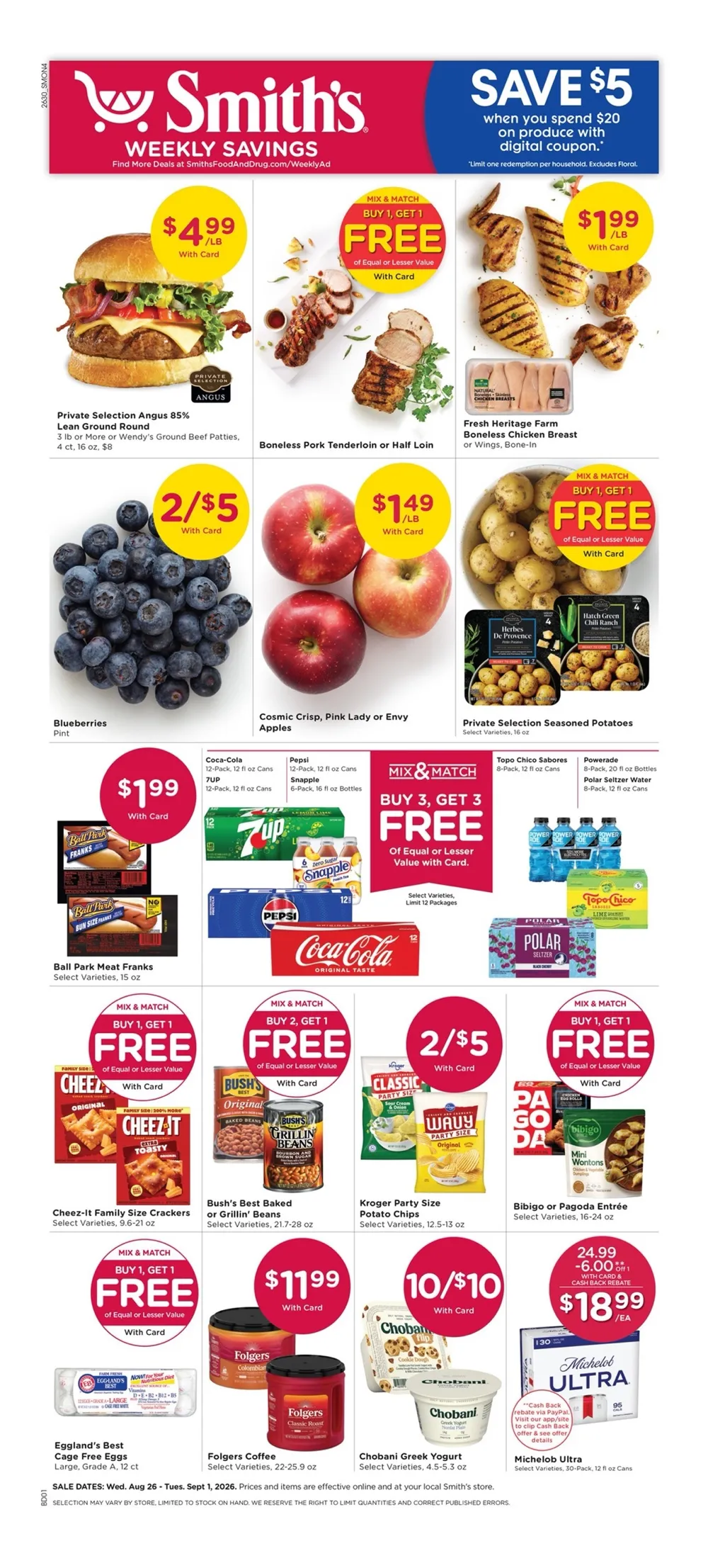 Smith'S Weekly Ad August 26 - September 1, 2026 - Image 1 August 26 – September 1