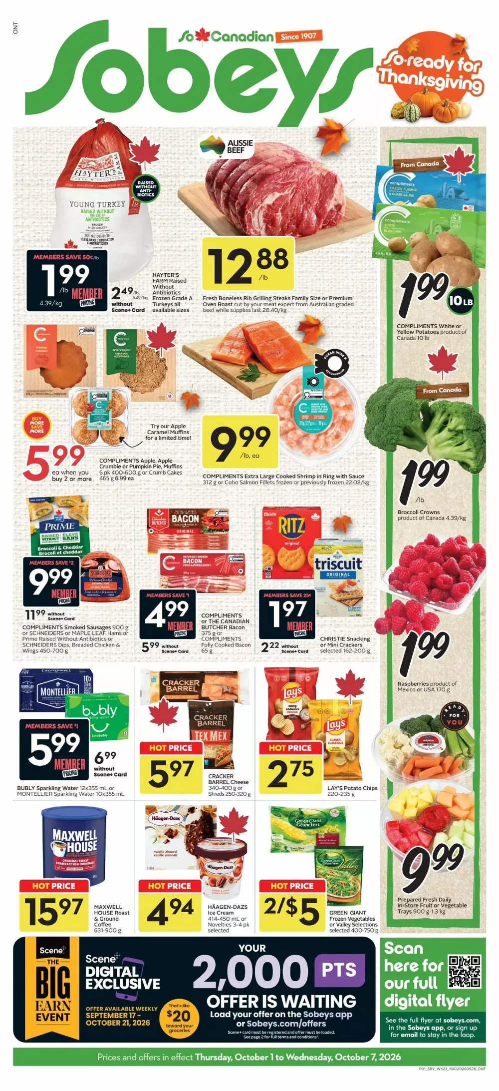 Sobeys Upcoming Flyer (Oct 8 – 14, 2026) Sneak Peek - Image 1 October 1 - 7